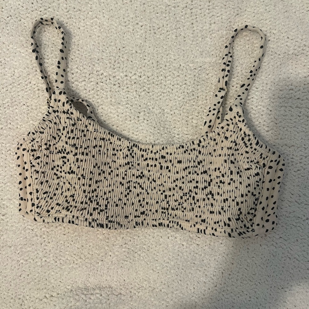 Spotted Beige and Black Crop Top